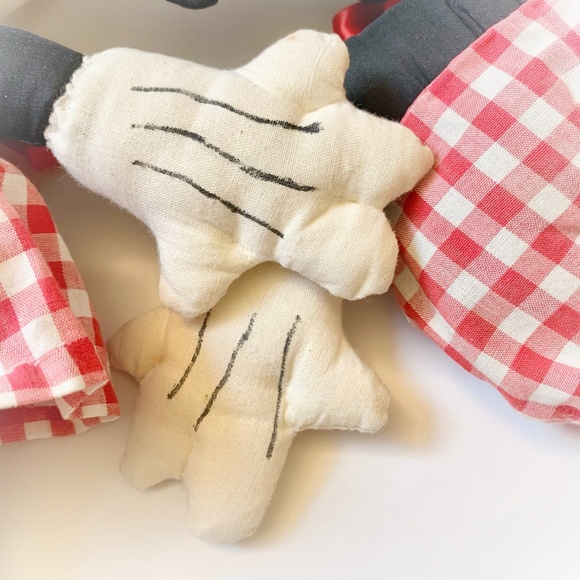 Vintage Handmade Mickey and Minnie Mouse Plush Dolls True Vintage - Picture 16 of 16